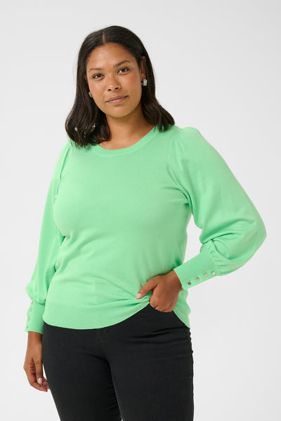 Langærmet grøn pullover