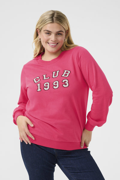 Pink sweatshirt med print