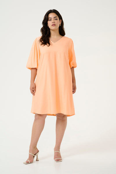 Oversized midi kjole med V-udskæring