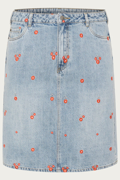 KCbetty Denim Nederdel Light Blue Denim