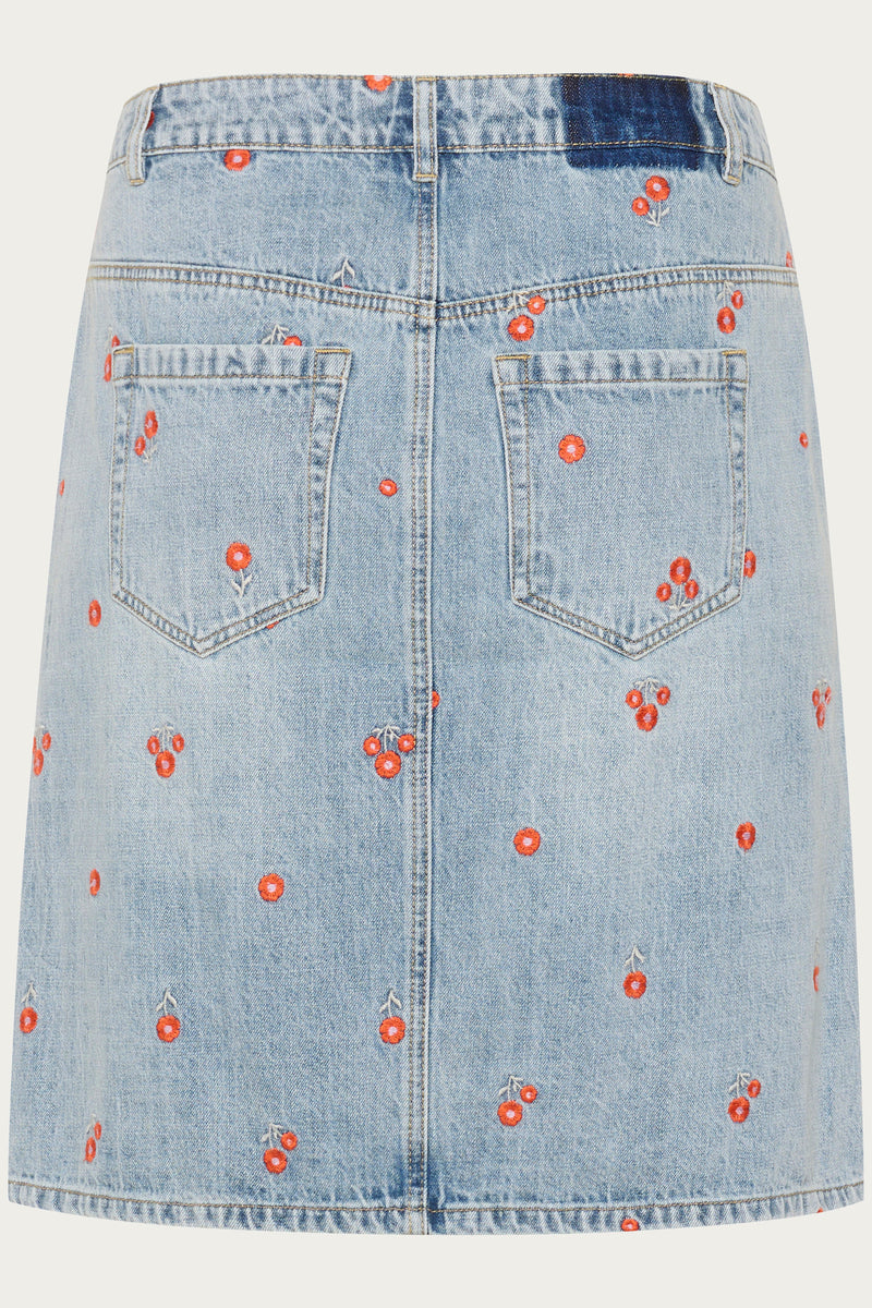 KCbetty Denim Nederdel Light Blue Denim