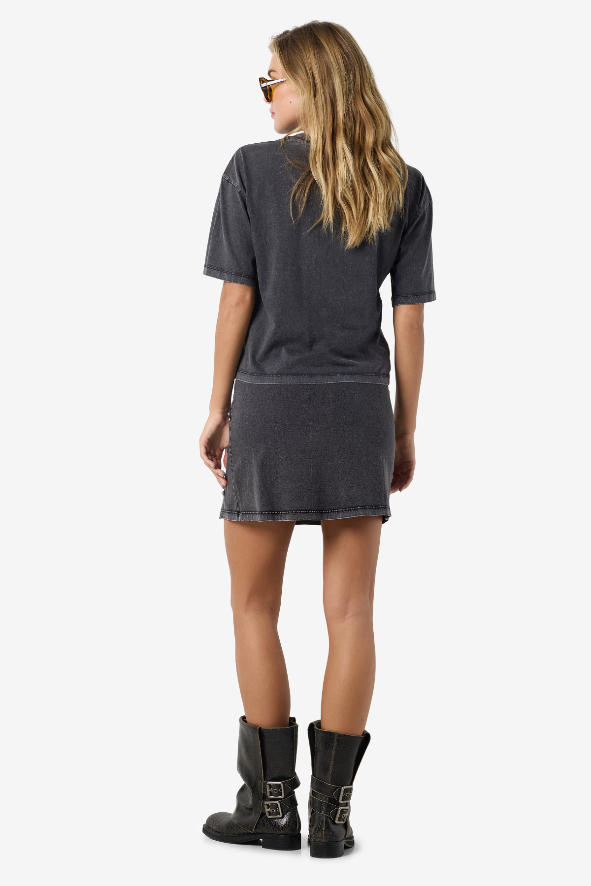 RIRI Mini Nederdel M/Sten Grå