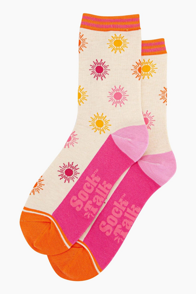 Sunshine – Bambussokker med sol print