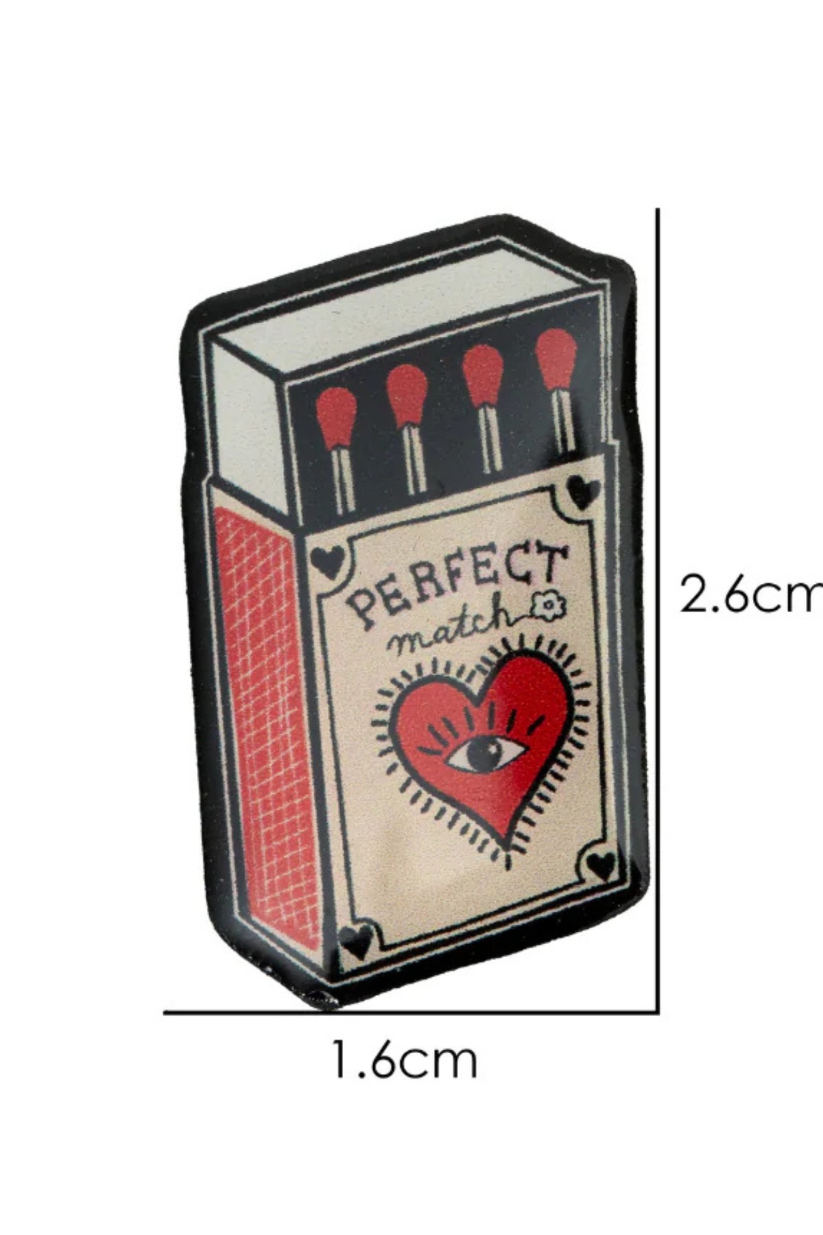 Perfect Match Pin med mål 2,6 cm x 1,6 cm