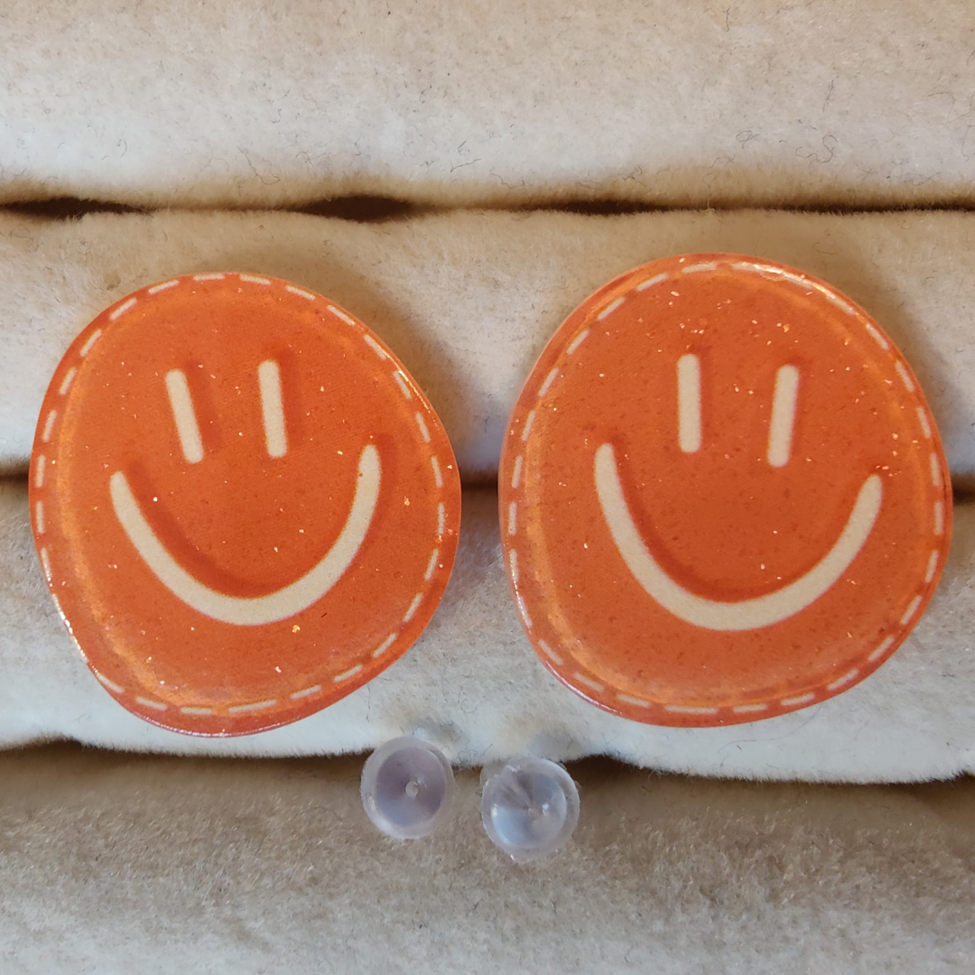 Ørering "Smiley" Orange/Gul