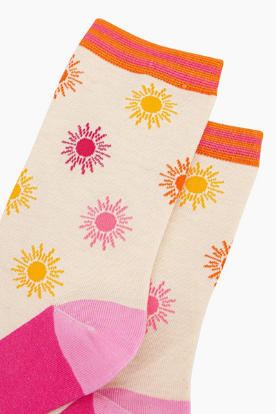 Sunshine – Bambussokker med sol print