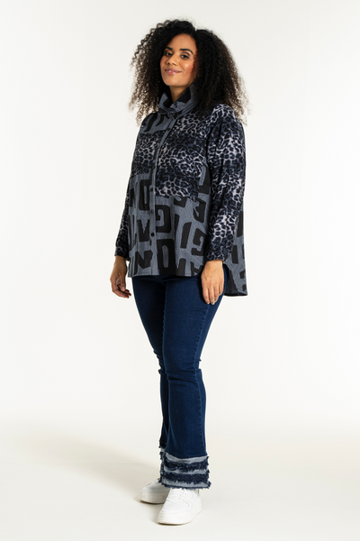 Norine Printet Denim Skjorte