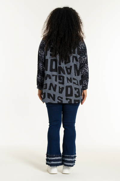 Norine Printet Denim Skjorte