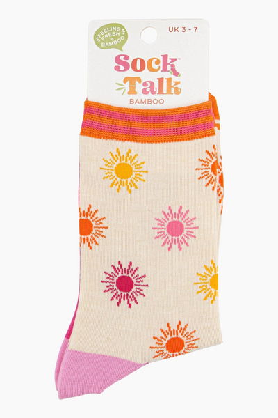 Sunshine – Bambussokker med sol print