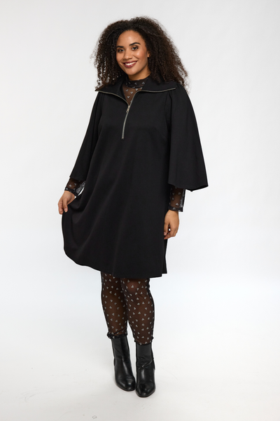 8) Irene Mesh Leggings Sort m/ Sølv Hjerter