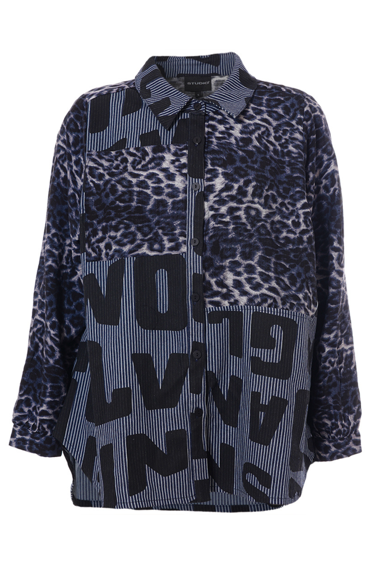 Norine Printet Denim Skjorte