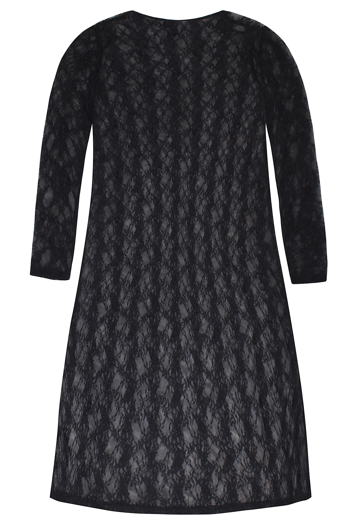 Rose Mesh kjole bagfra, viser den elegante sorte blonde og lange ærmer.