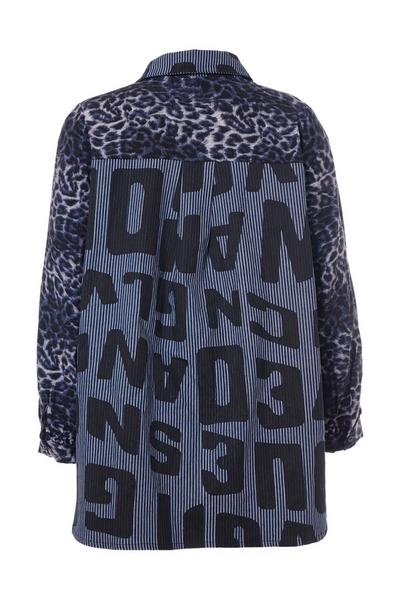 Norine Printet Denim Skjorte