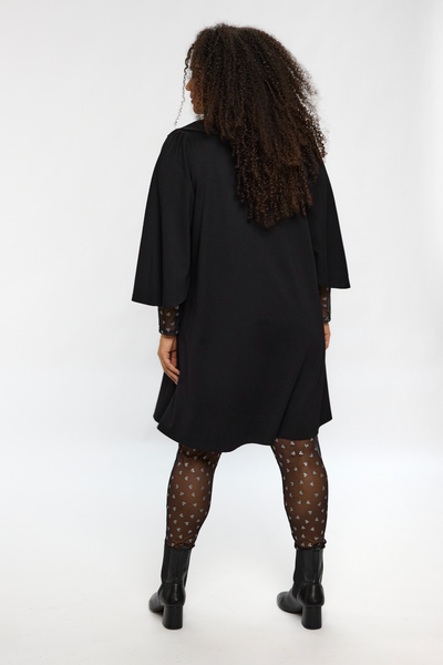 8) Irene Mesh Leggings Sort m/ Sølv Hjerter