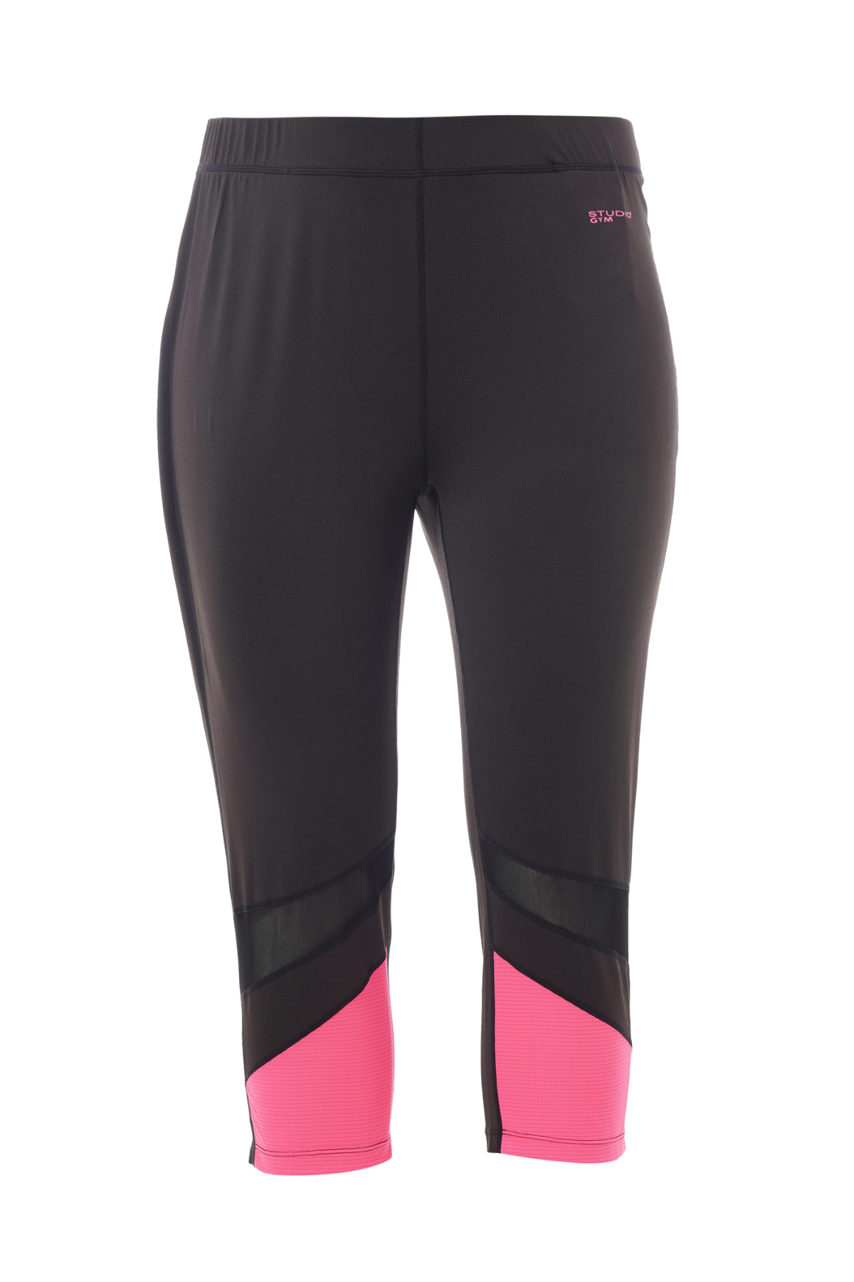 Fitness Capri Leggings Sort/Pink