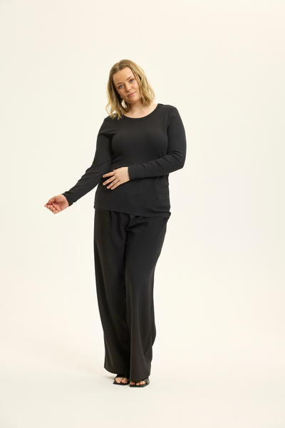 Magnolia Langærmet T-shirt Sort