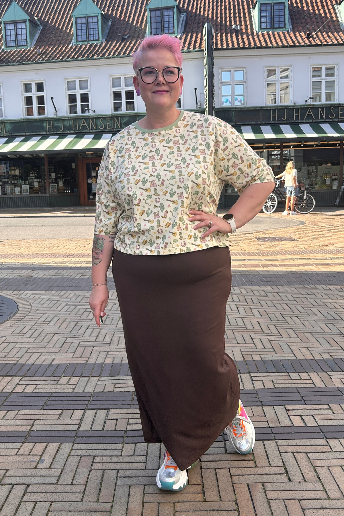 Fanni rib Nederdel Brun