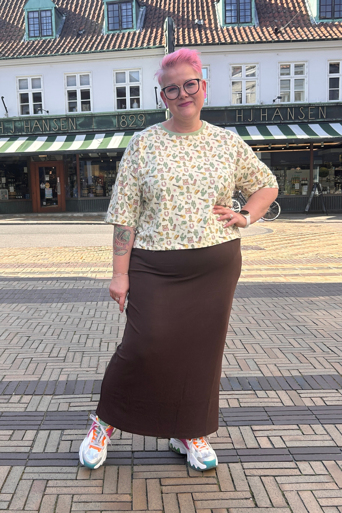 Fanni rib Nederdel Brun