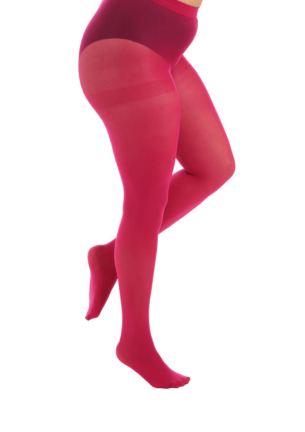 50 Denier Strømpebukser - Curvy Super Stretch - Cerise