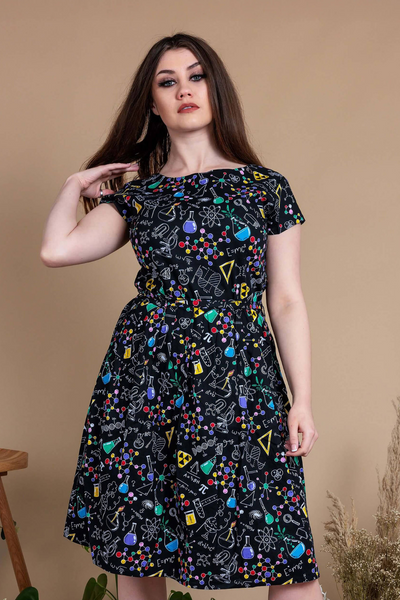 School of Science Tea Dress Multifarvet