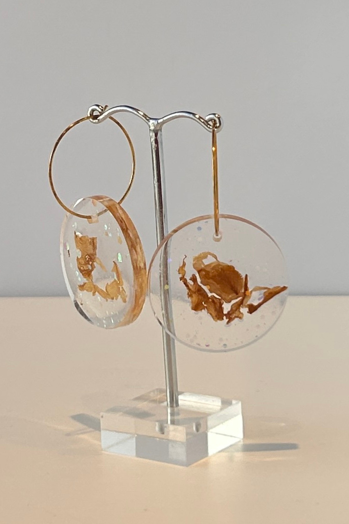 Ørering Rund Klar/Glimmer
