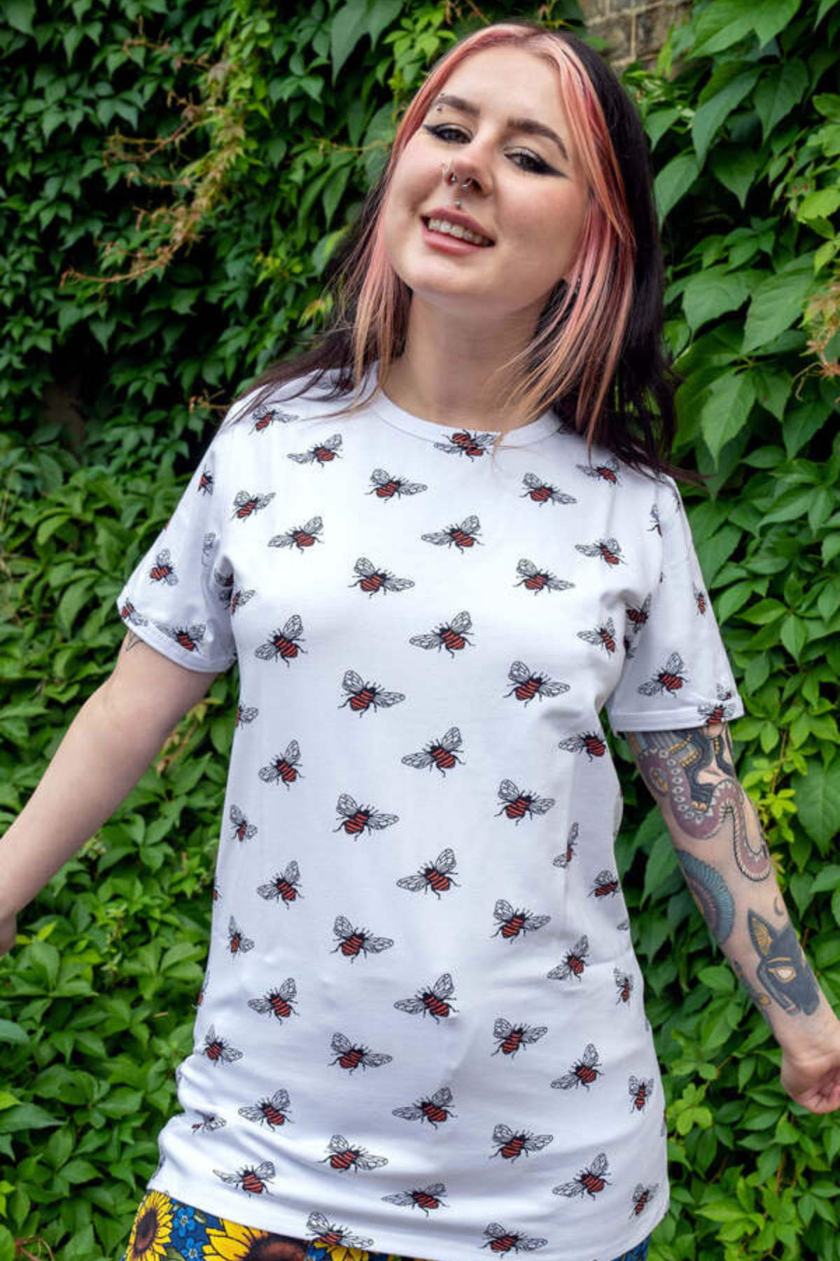 T-shirt Bee Hvid