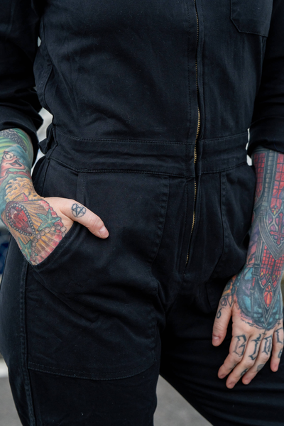 Forudbestilling: Sort Boilersuit - Jet Black