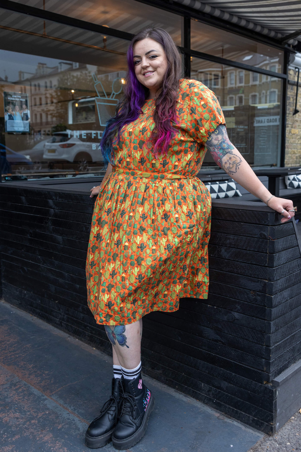 Cacti Tea Dress Multifarvet