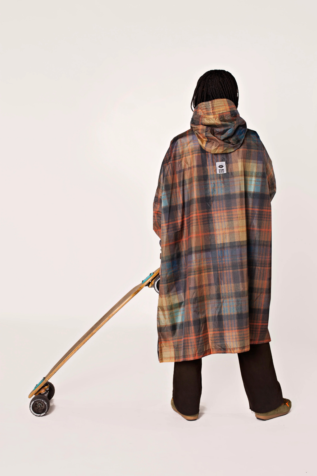 RegnPoncho Tartan Multifarvet