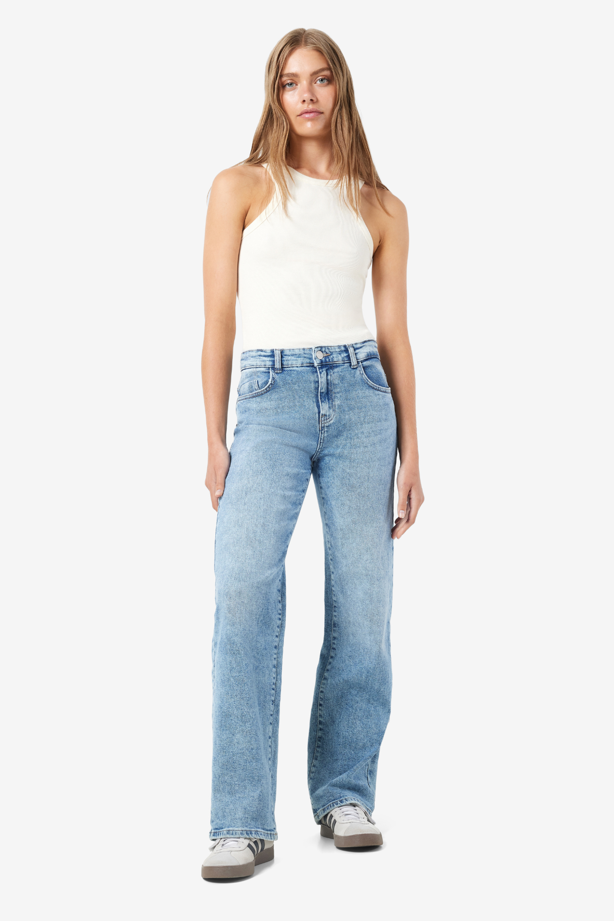YOLANDA "32 Jeans Wide Light Blue Denim