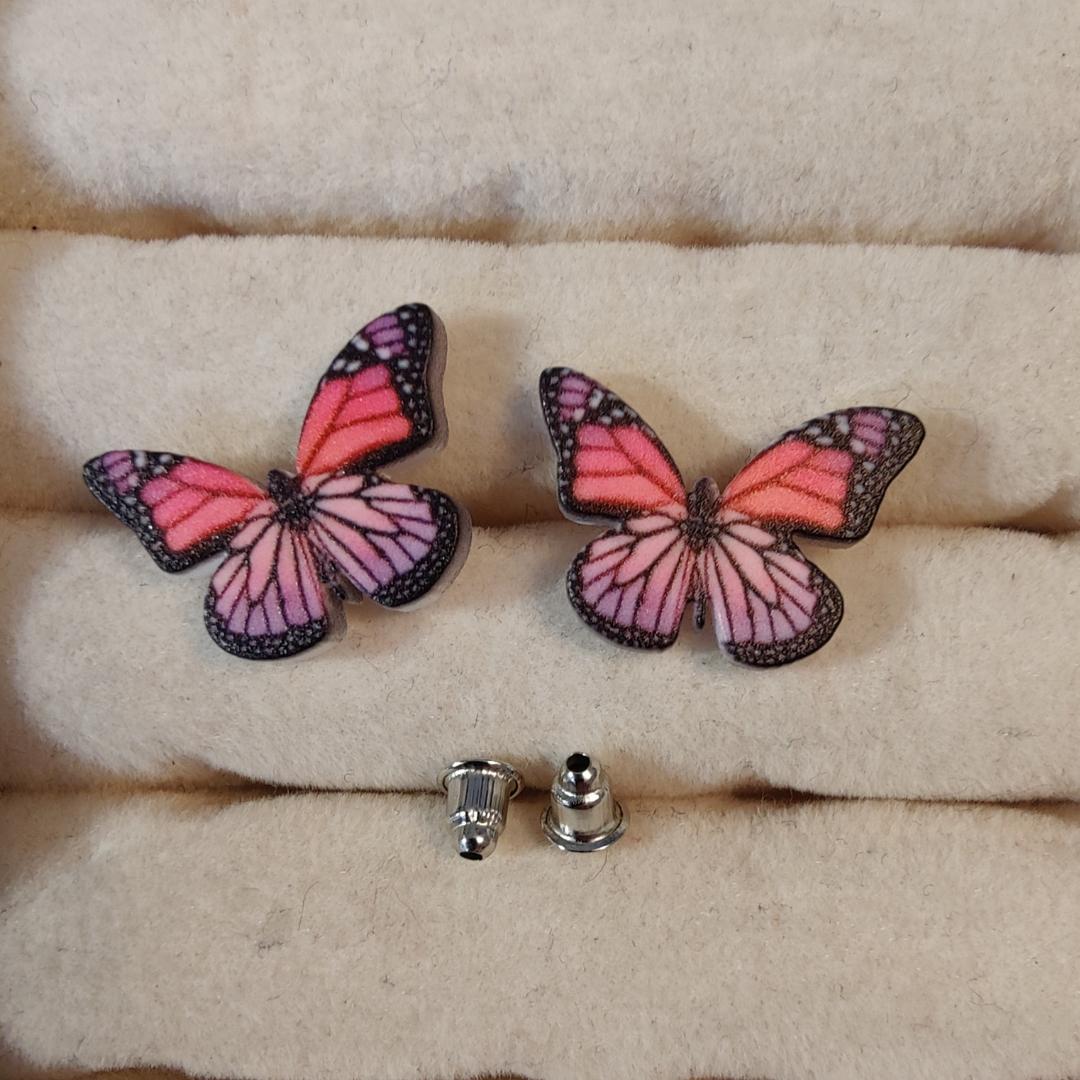 Ørering "Sommerfugl" Pink
