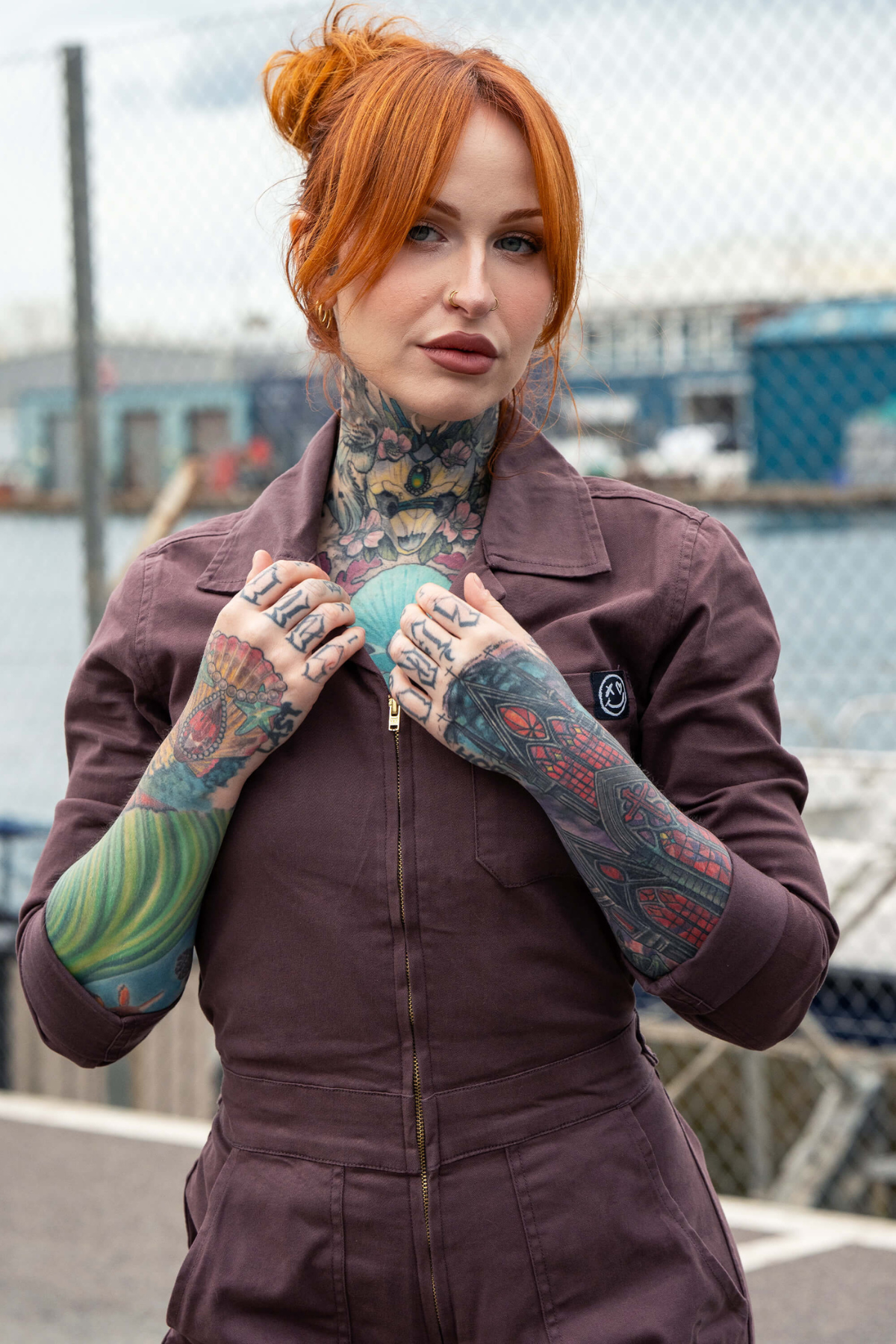 Forudbestilling: Blommefarvet Boilersuit - Plum Mocha
