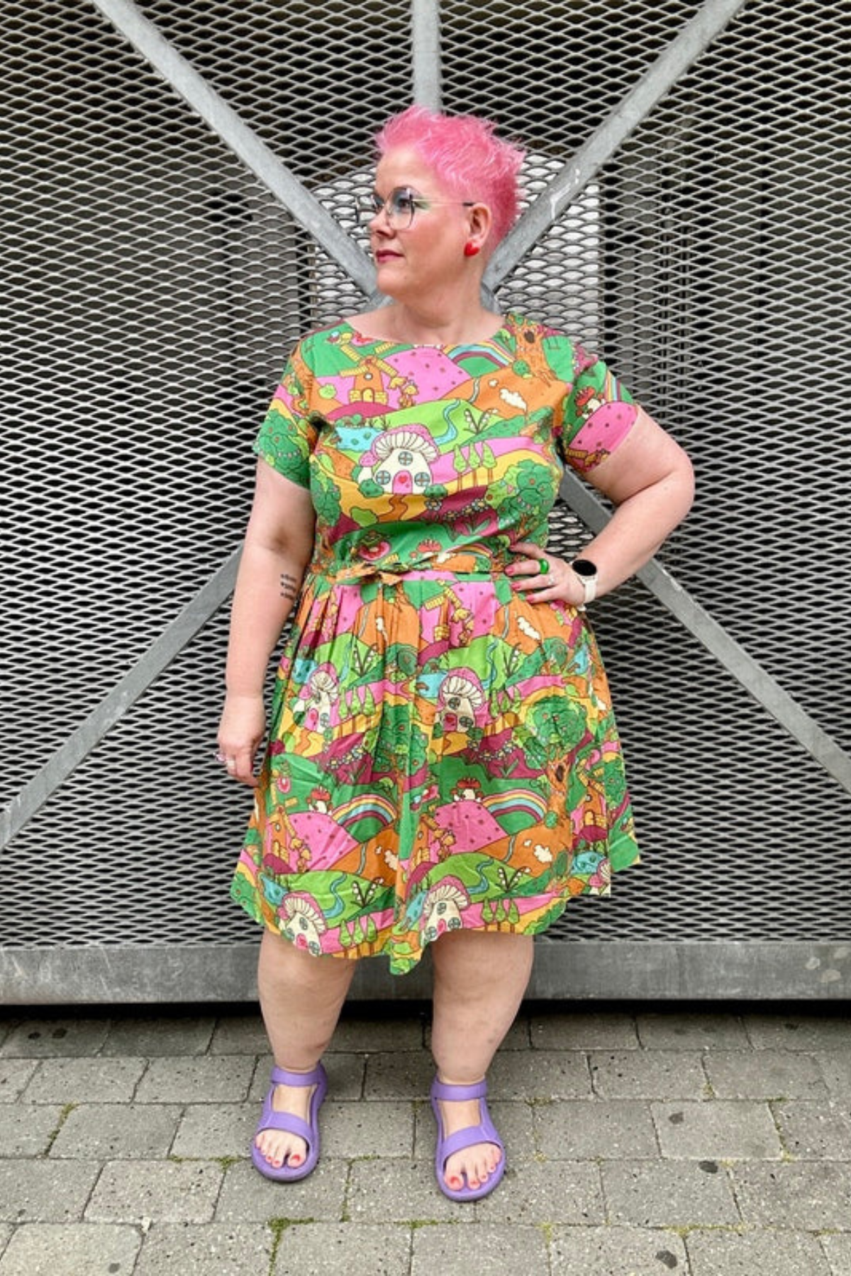 Hills Tea Dress Multifarvet