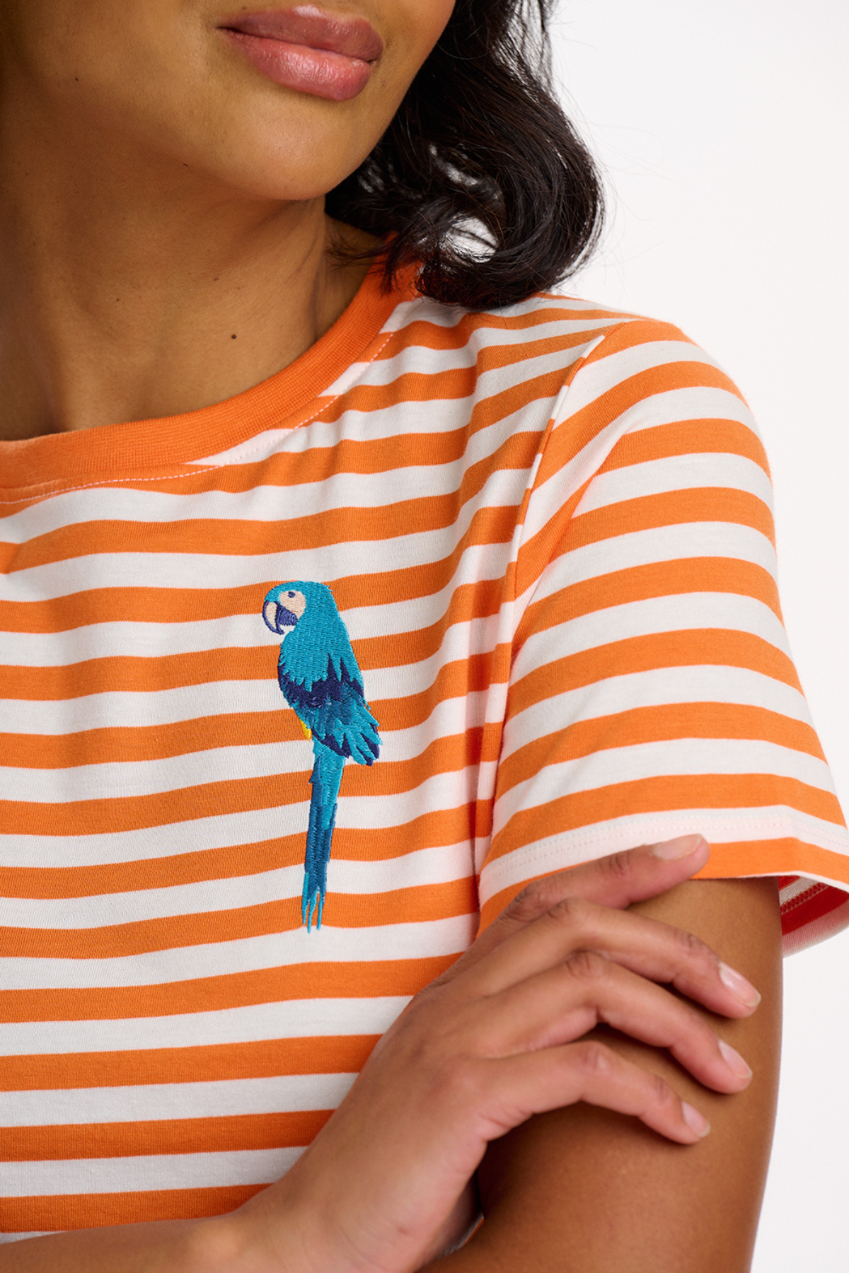 MAGGIE T-shirt Orange/Hvid