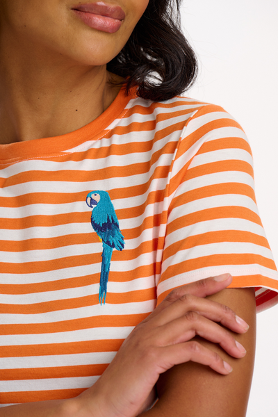 MAGGIE T-shirt Orange/Hvid