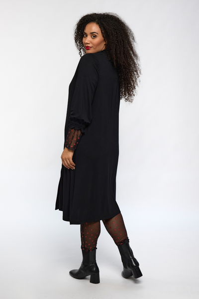 9) Irene Mesh Leggings Sort m/ Røde Hjerter
