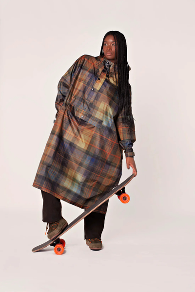 RegnPoncho Tartan Multifarvet