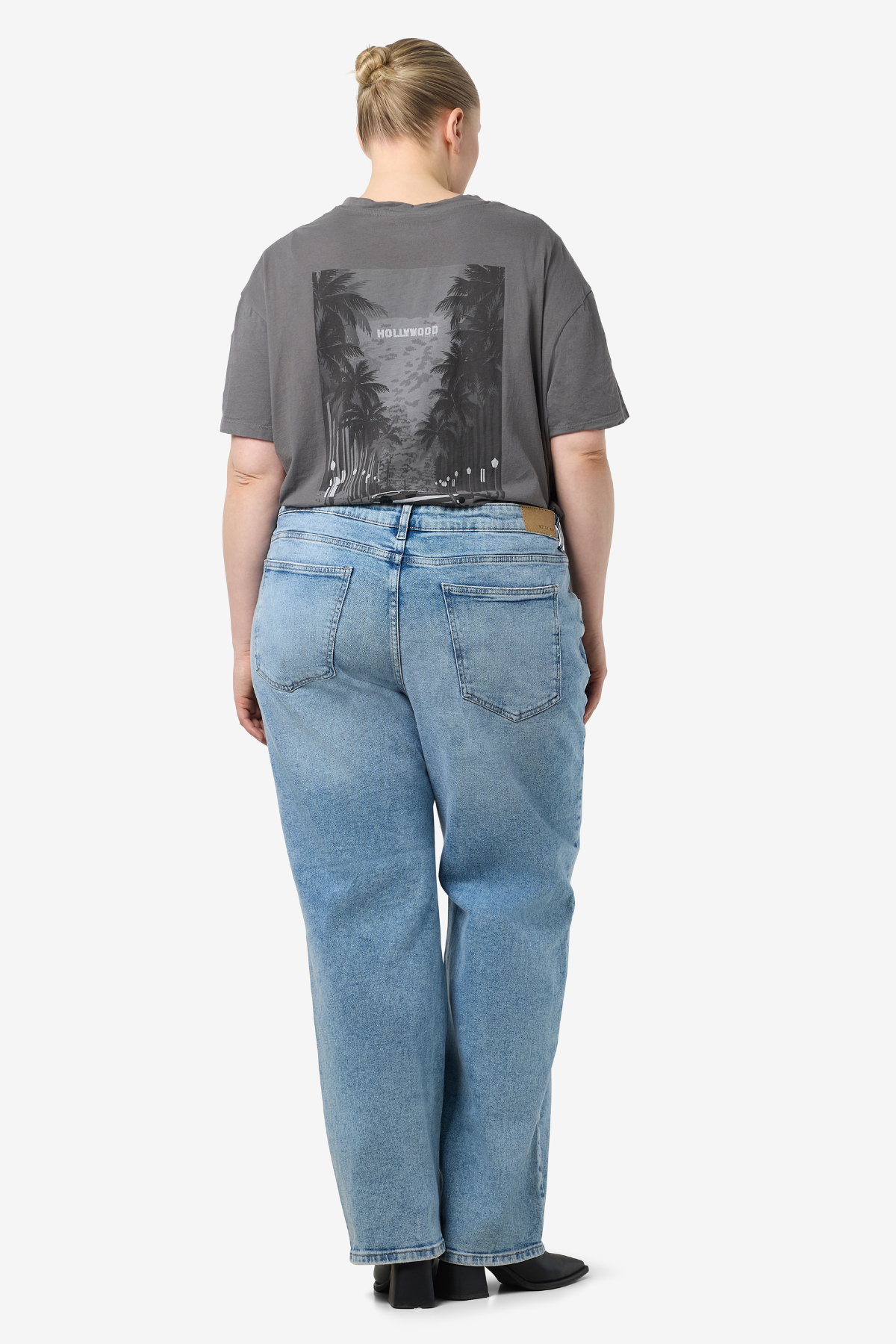 YOLANDA "32 Jeans Wide Light Blue Denim