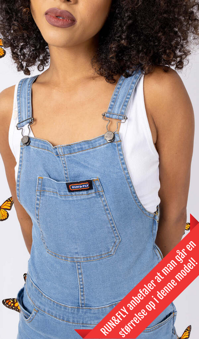 Dungarees  Skinny-Fit Flared Light Blue Denim