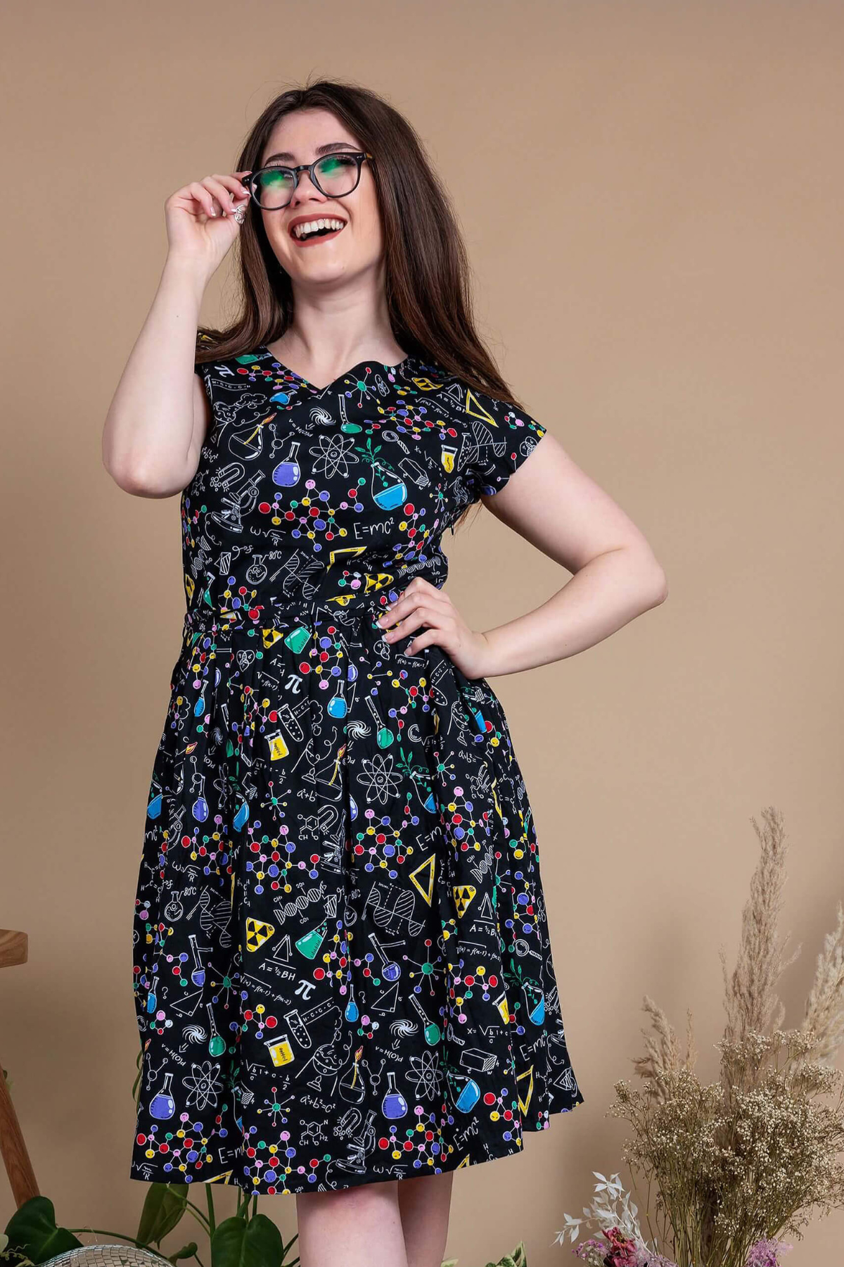 School of Science Tea Dress Multifarvet