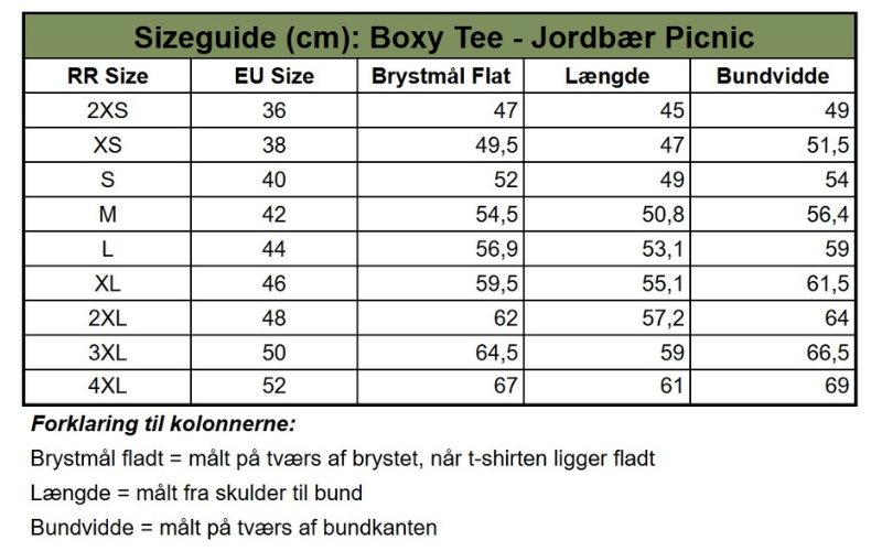 Kort Boxy T-shirt med Jordbær Picnic Print - Strawberry Picnic Cropped Boxy Tee