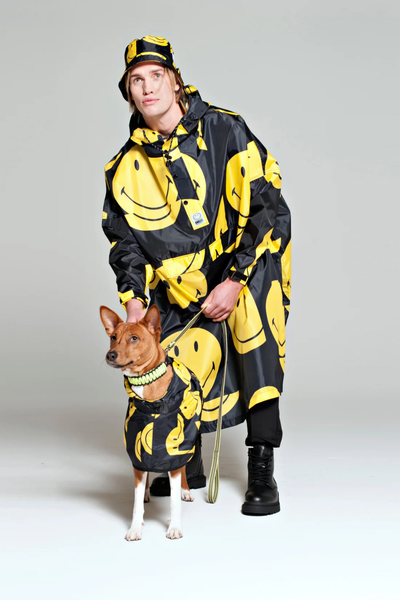 RegnPoncho  All Smiles x Smiley Sort/Gul