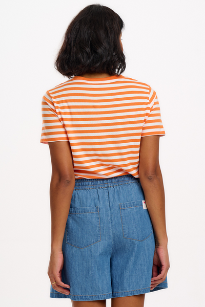MAGGIE T-shirt Orange/Hvid