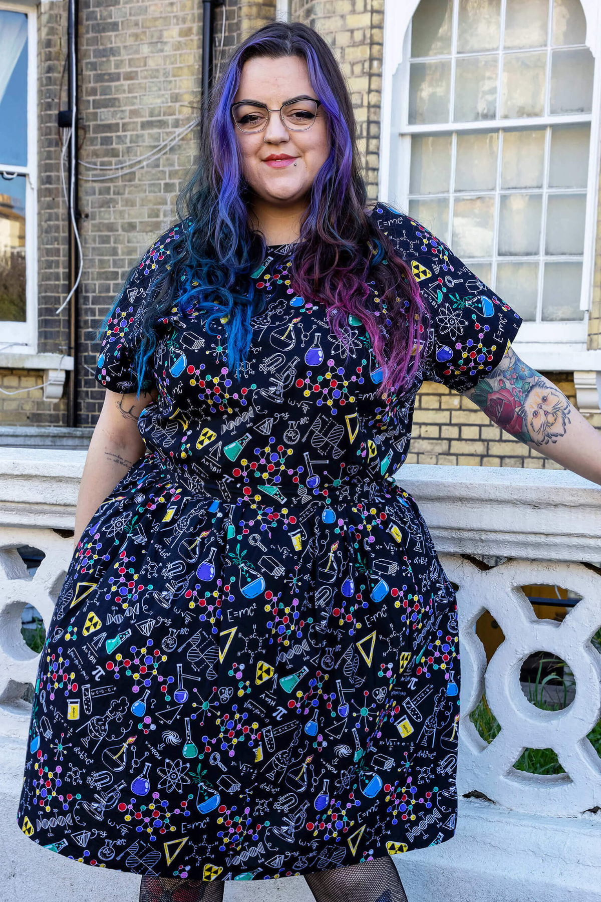 School of Science Tea Dress Multifarvet