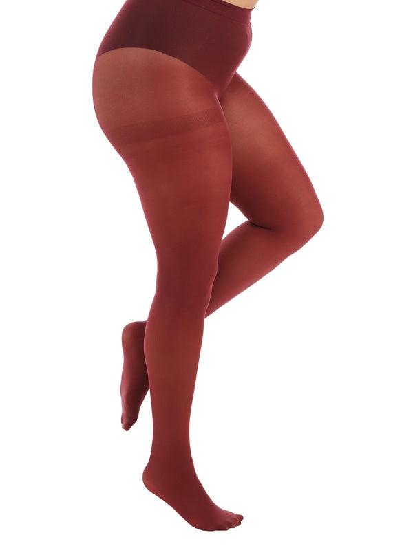 50 Denier Strømpebukser - Curvy Super Stretch -  Bordeaux