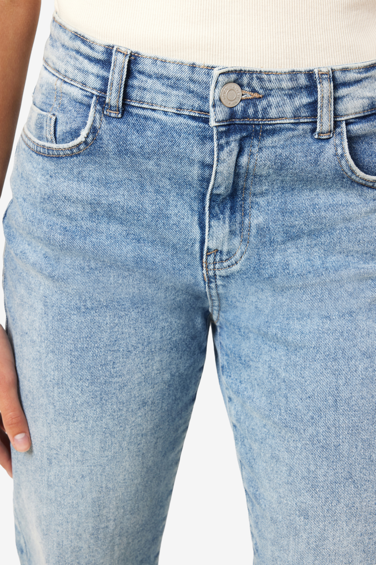 YOLANDA "32 Jeans Wide Light Blue Denim