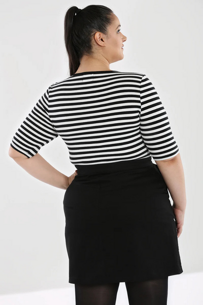 Bagsiden af Warlock Top vist på plus size model