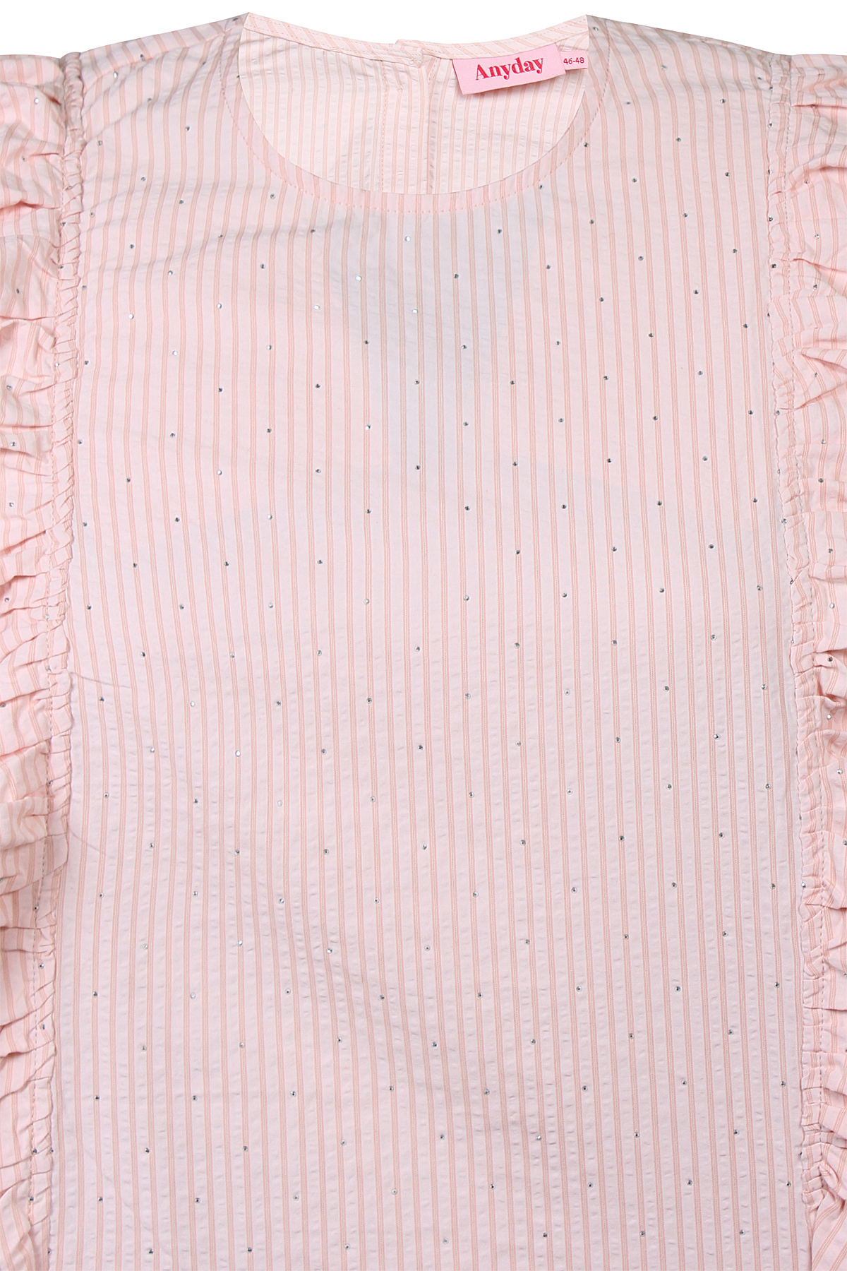 Tulipa stribet Bluse m/ Simili Sten Lyserød