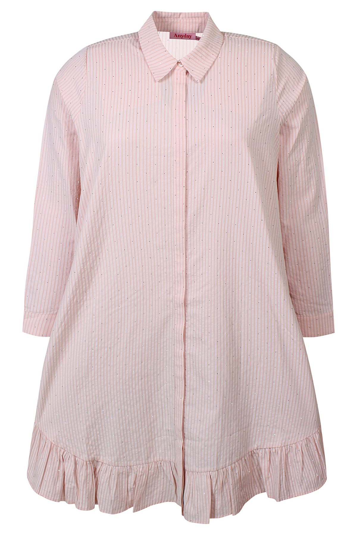 Tulipa stribet Kjole m/ Simili Sten Lyserød