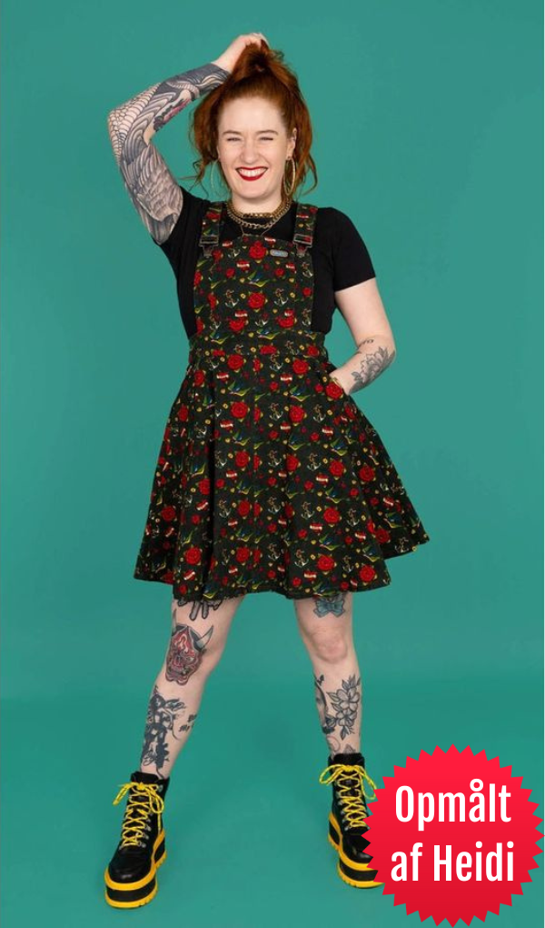 Flared Pinafore Dress Retro Old School Tattoo